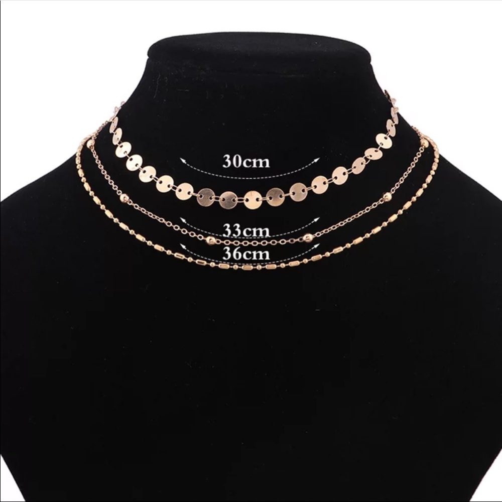 • Everly • Boho Layered Coin Choker - Picture 3 of 4
